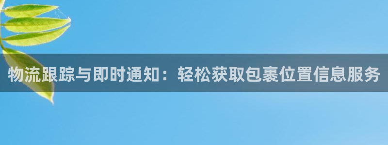 ,优游国际软件:物流跟踪与即时通知: